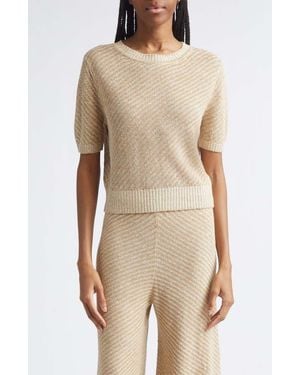 Toccin Merryn Short Sleeve Sweater - Natural