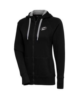 Antigua Carolina Hurricanes Metallic Logo Victory Full-Zip Hoodie - Black