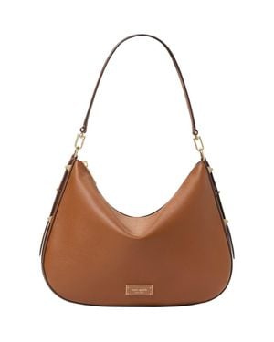 Kate Spade Large Liv Pebble Leather Hobo Bag - Brown