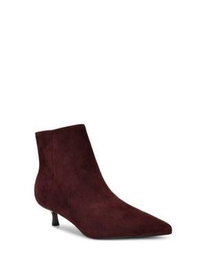 Nine West Turrel Pointed Toe Kitten Heel Bootie - Purple