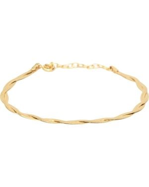 Bearfruit Jewelry 18K Plating Over Sterling Cass Chain Bracelet Trendy Minimalist Jewelry Unique - Metallic