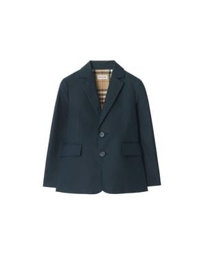 Burberry Cotton Tailored Jacket - Blue