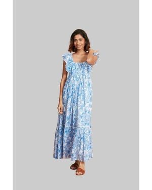 Ro's Garden Floss Maxi Dress - Blue