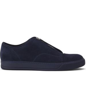 Lanvin Dbb1 Suede Zip Sneakers - Blue