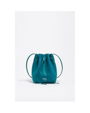 Bimba Y Lola Small Leather Bucket Bag - Blue