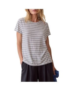Marine Layer Swing Stripe Crewneck T-Shirt - Black