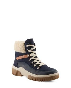 Spring Step Winterlyn Waterproof Boot With Faux Shearling Trim - Blue