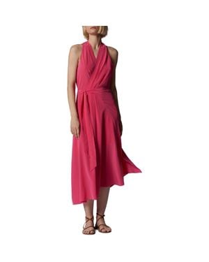 Equipment Alejandra Halter Silk Maxi Dress - Red
