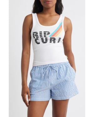 Rip Curl Party Logo Graphic Tank - White