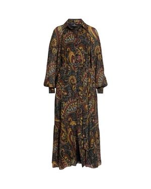 Etro Printed Midi Dress - Brown