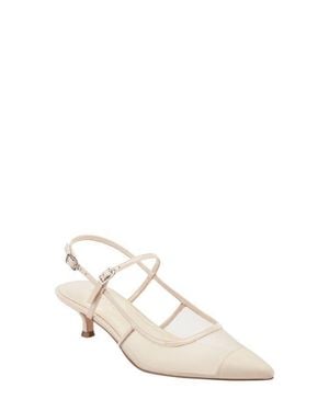 Marc Fisher Ceddy Slingback Pointed Toe Kitten Heel Pump - White