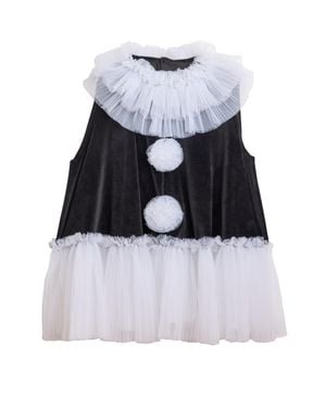 Chasing Fireflies Pierrot Clown Cape For Kids - Blue