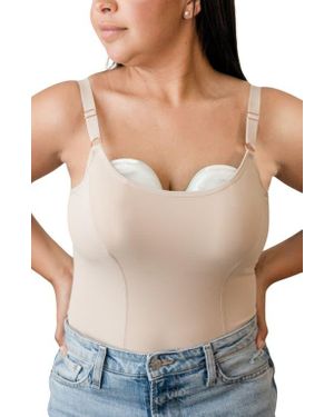 Davin & Adley Busty Size Amelia Maternity, Nursing And Pumping Tank Top - White