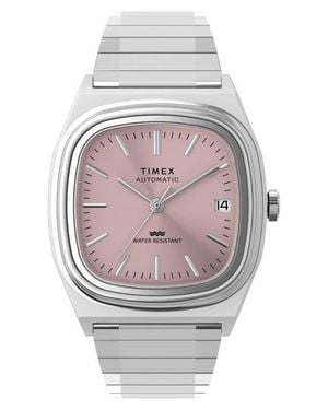 Timex Automatic 1983 E Line 34 Bracelet Watch - Gray