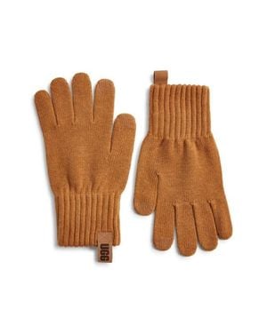 UGG Lightweight Rib Gloves - Brown