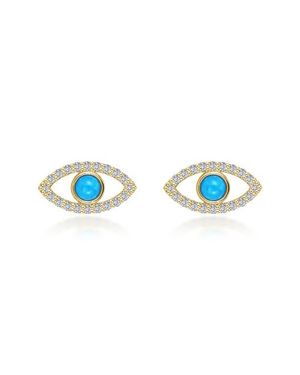 Lafonn Reconstituted Evil Eye Earrings - Blue