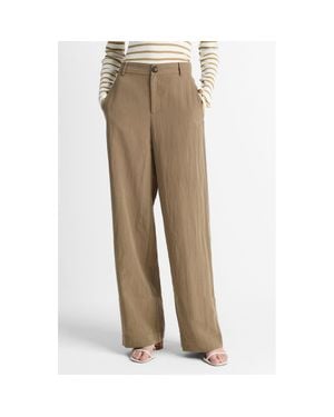 Vince Relaxed Wide Leg Pants - Natural