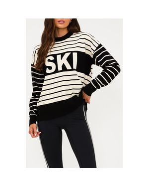 Beach Riot Callie Stripe Sweater - Black