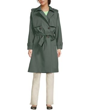 Lands' End Squall Waterproof Modern Trench Coat - Green