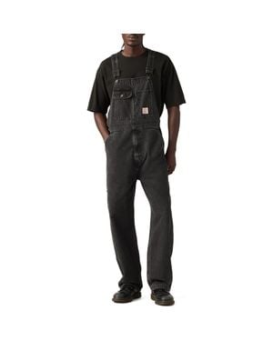Levi's Loose Cotton Denim Overalls - Black