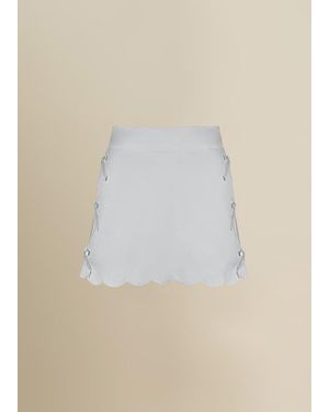 Contessa Mills Doll Mid-Rise Bow-Detail Poplin Mini Skirt - Natural