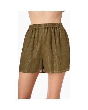 Cami NYC Riviera Metallic Chiffon Shorts - Green