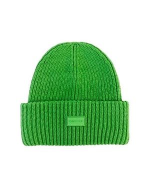 Gigi Pip Gigi Merino Wool Chunky Ribbed Beanie - Green