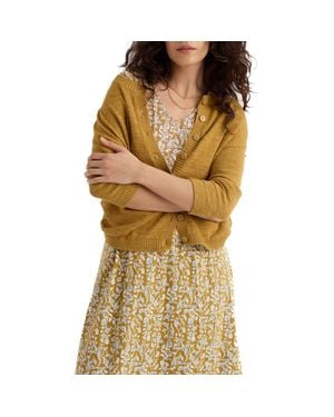 Seasalt Cornwall Pentire Steps Organic Cotton & Linen Cardigan - Yellow