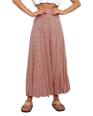 Petal & Pup Neveah Floral Print Wide Leg Pants - Pink