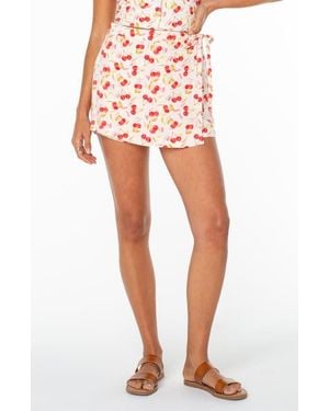 Roxy Zola Print Wrap Skort - Red