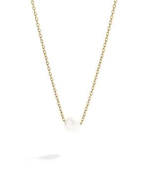 Mint & Lily Floating Pearl Necklace - Metallic