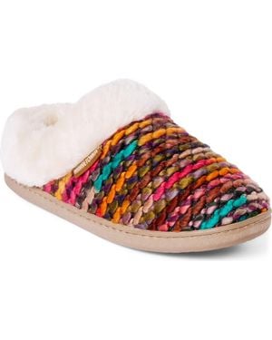 Minnetonka Dina Faux Fur Lined Slipper - Red