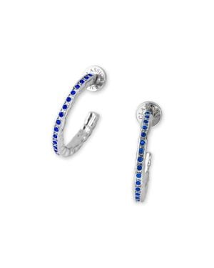 Classicharms Stella Molten Color Cubic Zirconia Hoop Earrings - White