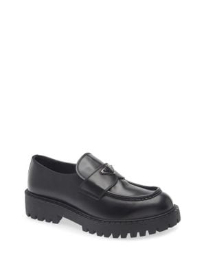 Prada Chocolate Lug Sole Loafer - Gray