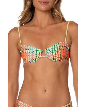 Maaji Dreamy Grid Amatista Underwire Reversible Bikini Top - Black