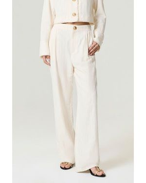 Nocturne Ruffle Trim Detailed Pants - Natural