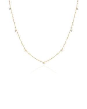 EF Collection Prong Set Diamond Necklace - Blue