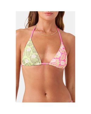 Roxy Stay Wild Tiki Triangle Bikini Top - Green