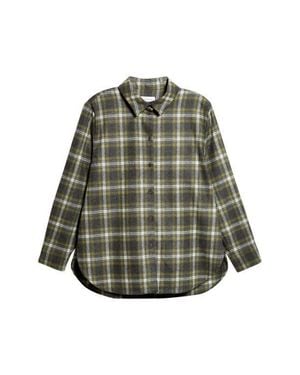 Johnstons of Elgin Clanlass Plaid Overshirt - Green