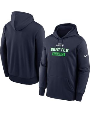 Nike Seattle Seahawks Toss Sweep Performance Pullover Hoodie - Blue