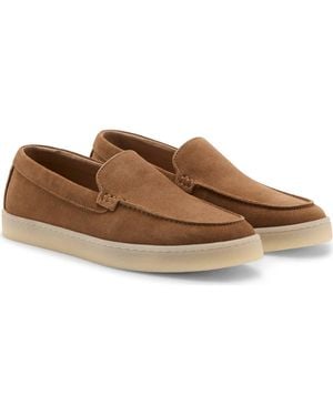 Mango Suede Moc Toe Loafer - Brown