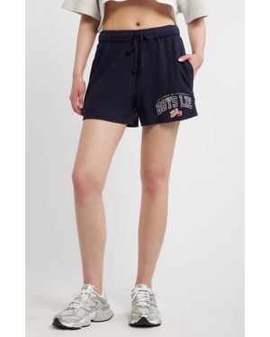 Boys Lie United States Of Waffle Knit Shorts - Blue