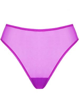 CUUP The Highwaist High Cut Mesh Briefs - Purple