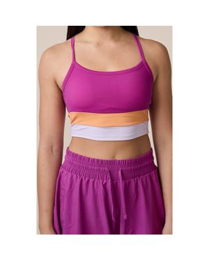Nanis Colorblock Bra - Purple