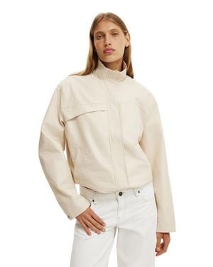 Cotton On Arlo Funnel Neck Jacket - Natural