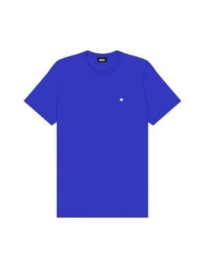 Alix Lil Heart Midweight Cotton Tee - Blue