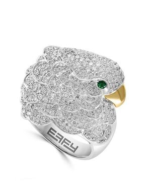Effy 18K & Diamond Tsavorite Panther Ring - Gray