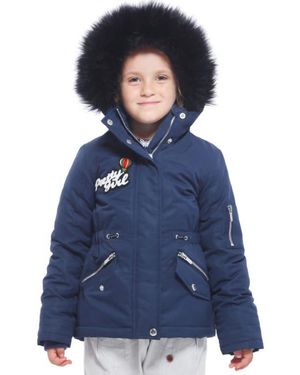 Rokka&Rolla Kids' Parka Jacket With Insulated Hood - Blue