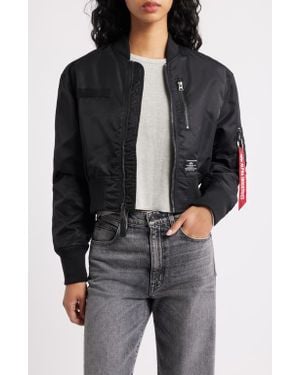 Alpha Industries L-2B Gen Crop Flight Jacket - Black