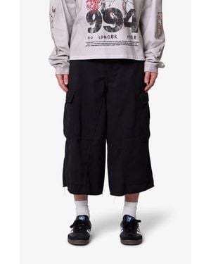 MNML Extra Long Cargo Shorts - Black